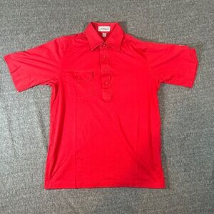 Vintage Titleist Collection Mens Red Golf Shirt Pima Cotton Poly Patch Size M‎